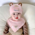 Ins Hot Sales 2-Piece Adjustable Stretchy Soft Bibs Turban Top Hats Caps Knot