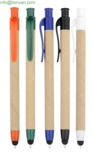 Quality Fast Delivery Plastic Touch Ball Point Pen, eco paper touch ballpoint pen wholesale