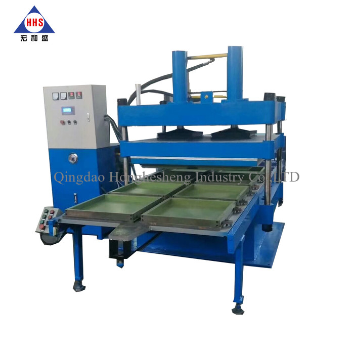 Column Hydraulic Rubber Vulcanizing Machine 50 Ton 550*550mm Rubber Tile Plate Press