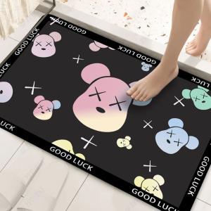Quality Crystal Velvet Cartoon Bathroom Waterproof Carpet Anti Slip Kitchen Mat wholesale
