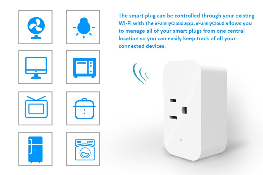 MXQ SP07 Alexa Google WIFI Smart Plug Voice Control Wireless Remote Control