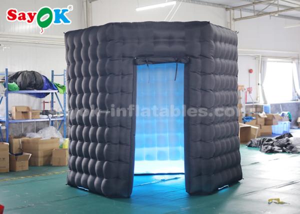 Inflatable Party Tent Hexagon Black Blow Up Photo Booth For Party / Inflatable