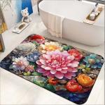 Garden Style Bathroom Waterproof Carpet Toilet Diatom Mud Absorbent Mat