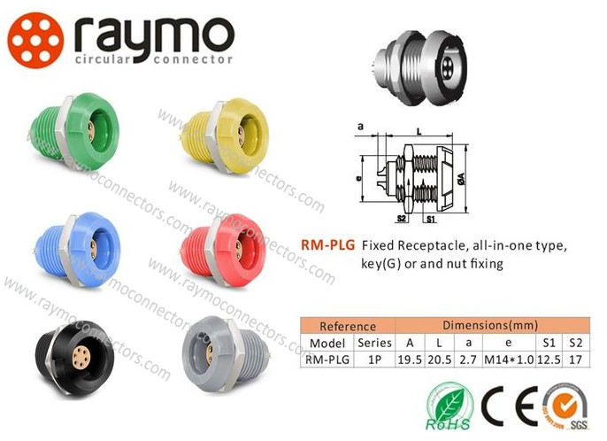 Female Circular Plastic Connectors Dental Equipment sensors catheter