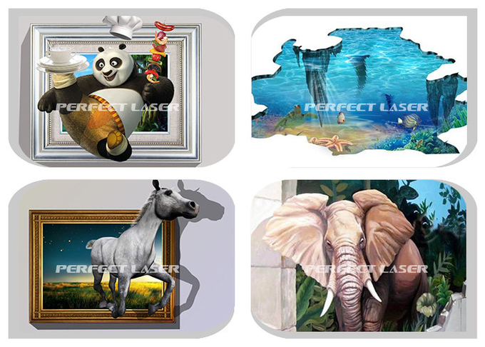 32m2/H Single Head Vertical 3D Art Group Landscape Character Wall Inkjet Printer With Foldable Track
