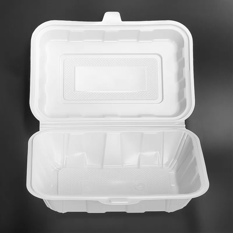 PP Disposable Compostable Clamshell Containers Corn Starch Degradable