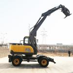 7Ton Yellow Large Digger Construction Hook Machine Bucket Wheel Excavator