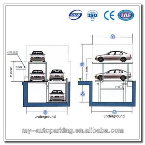 Quality 4 post Pit type parking lift, underground car parking system wholesale