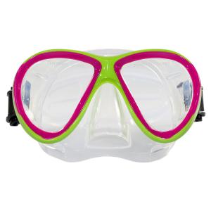 Quality Kids Freediving Pink Dive Mask Low Volume Tempered Glass Lens wholesale