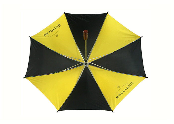 Manual Open Bigger Size Custom Golf Umbrella Windproof Wooden Handle