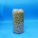 Food Grade Clear PET Cylinder Round Plastic Candy Cookie Food Jar Screw Clear