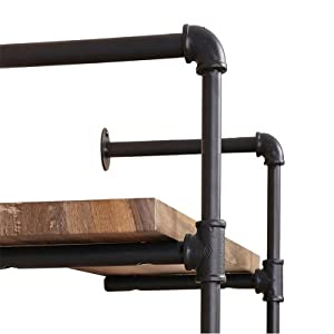42" tall 12"deep Industrial Wall Mount iron Pipe Shelf Shelves Shelving Bracket