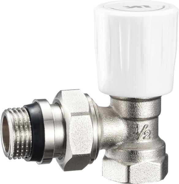 4301 Multi-turn Brass Angle TRV Valve Radiator Supply Valve DN15 Nickel Plated
