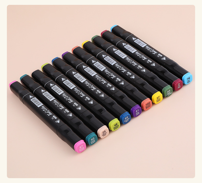 Dual Tip Permanent Fabric Brush Colored Acrylic Art Paint Marker Pens 12 24 30 36 48