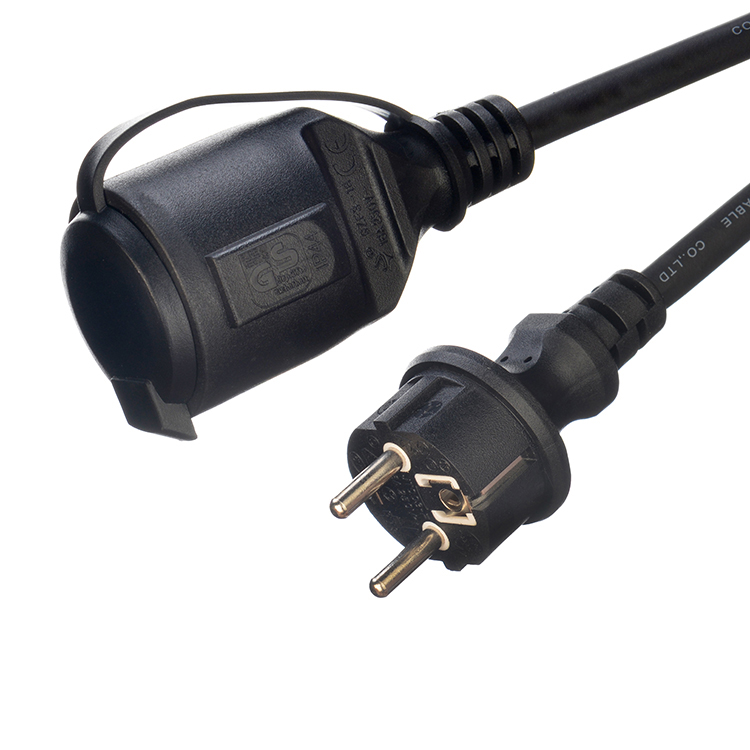 Outdoor Extension Cord 3x1.5mm2 Power Cable 220v Power Cord Cable with 2 Pole Waterproof Socket Standard Grounding 16A/250V