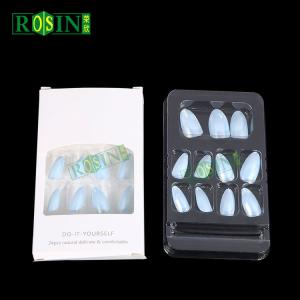 Quality Customized Rectangular Blister False Nail Packaging PET Plastic Fake Nail Packaging wholesale
