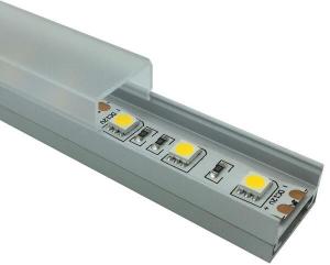 Quality U shape stors shops cabinet LED aluminum extrusion profiles milky diffuser for led strips aluminum LED profiles wholesale