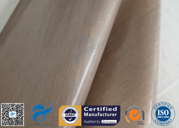 260℃ 230GSM Brown Ptfe Coated Fiberglass Cloth For Heat Press Transfer