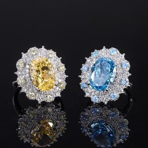 Quality Lanciashow 925 Sterling Silver Ring with 10mmx14mm Lab Gemstone wholesale
