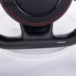 Black Perforated Leather Carbon Fiber Steering Wheel For Audi
