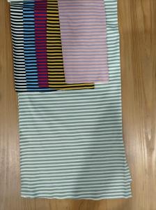 Quality Comfortable And Hygroscopic Soft Durable Striped Knit Fabric For T-Shirt wholesale