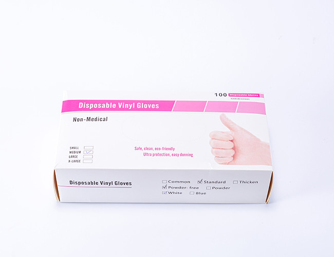 Powder Free Disposable Vinyl Gloves For Medical Examination S M L XL