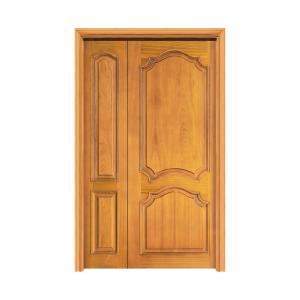 Quality Waterproof Finished Surface Solid Wood Entrance Doors 125cm Length OEM wholesale