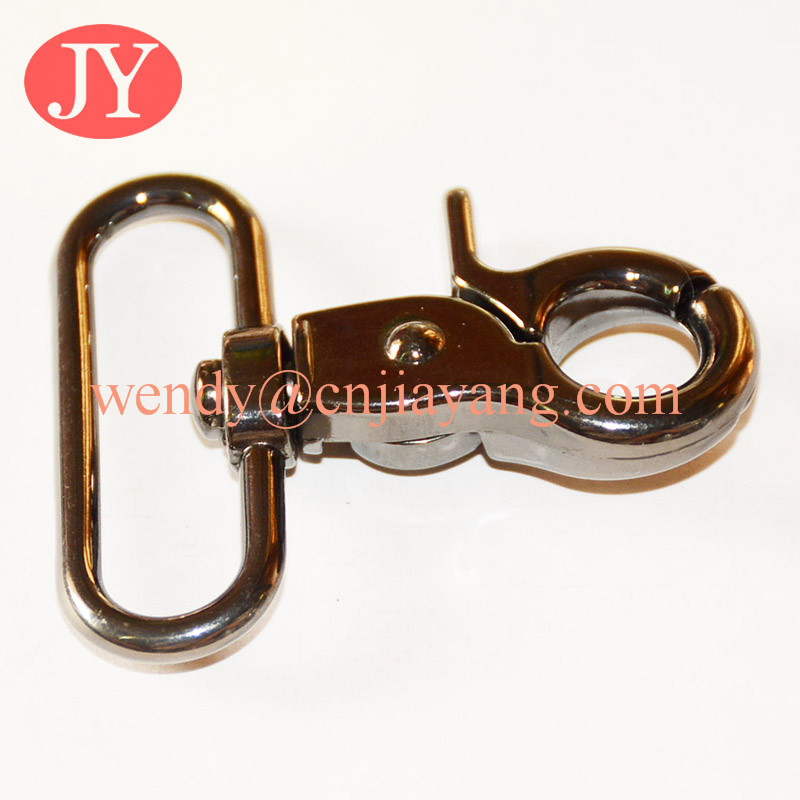 jiayang metal gun color trigger snap hook for leather handbags