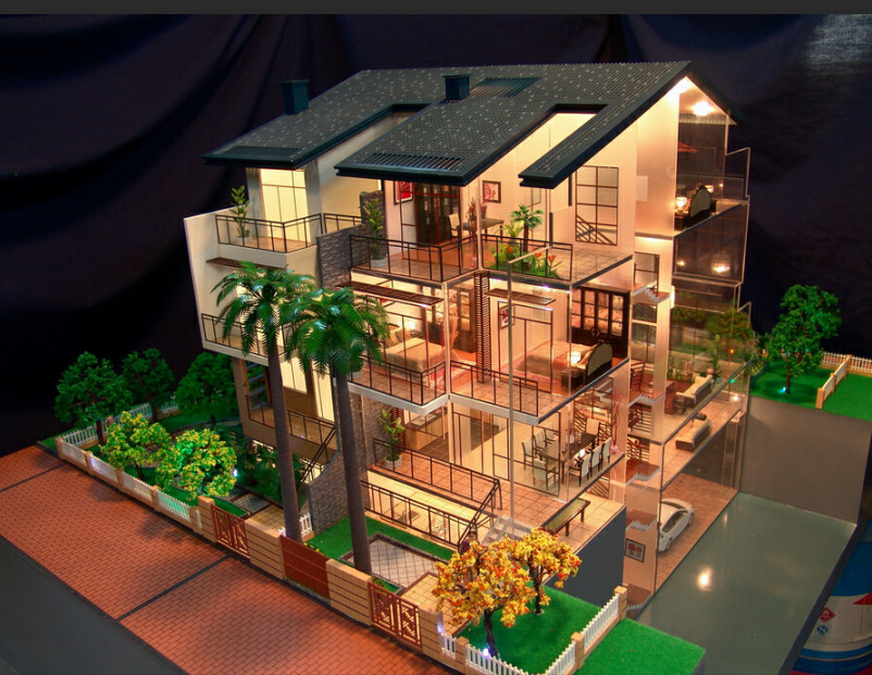 CAD Drawing Exterior Building 3D Model , Commercial Modern Architecture Model