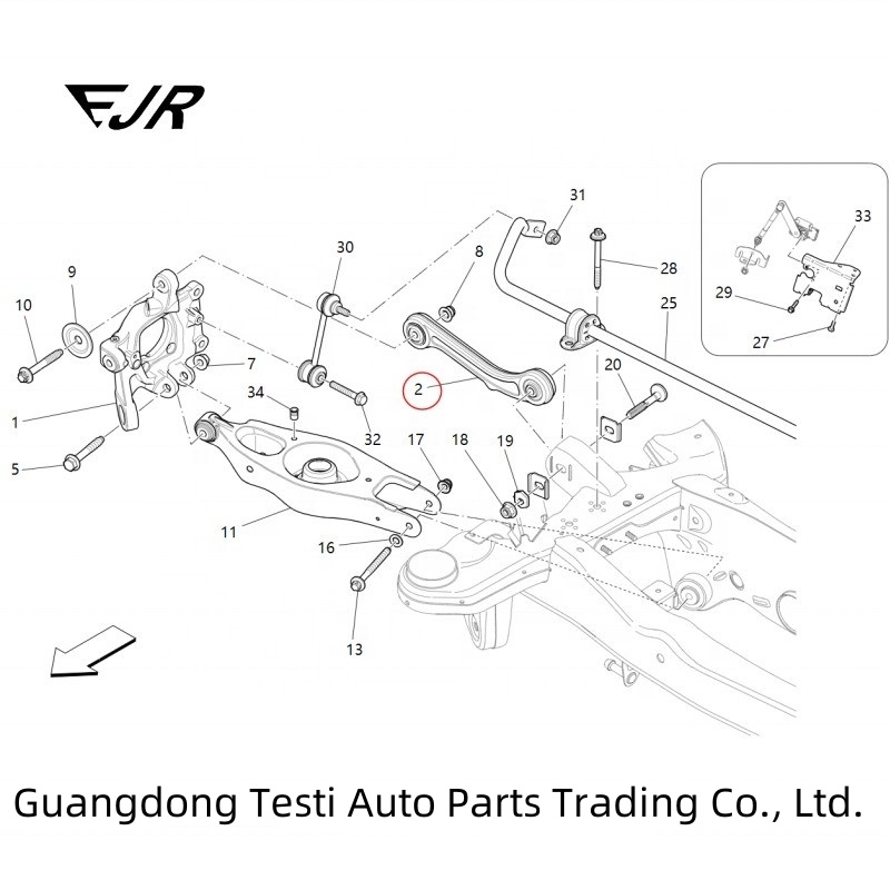 Adjustable Pull Rod For Rear Wheel Roll On Maserati Ghibli And Quattroporte 670006273