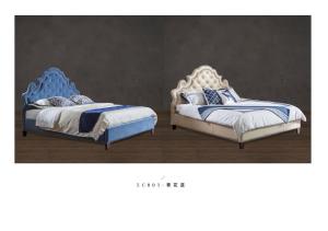 Quality unique America style fabric soft bed furniture China factory wholesale