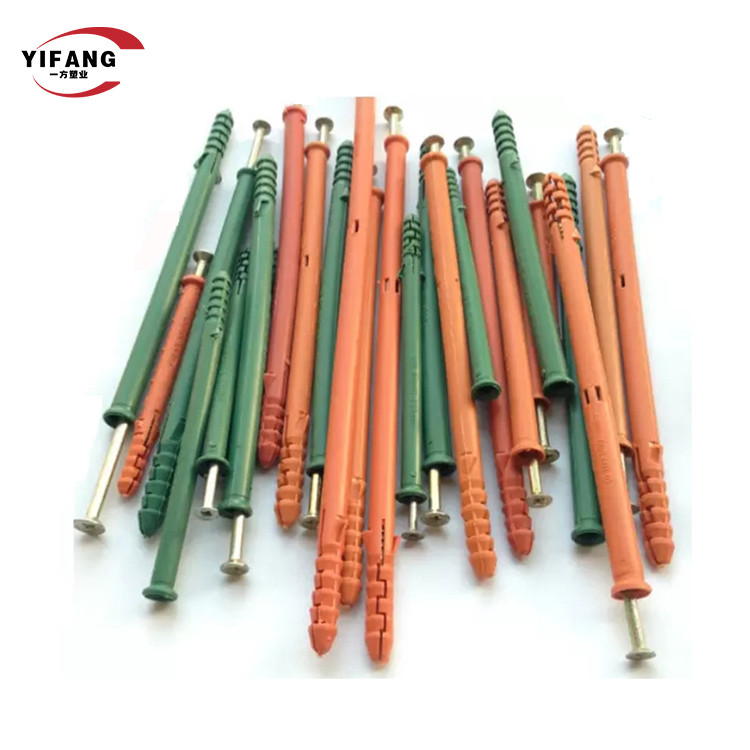 High Performance PE PP Plastic Expansion Anchor With Plastic Core Steel Nail wall anchor