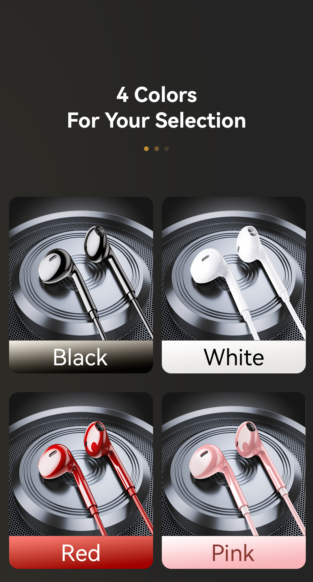 3.5mm Aux Wired HiFi Earbuds Noise Cancelling Waterproof With MIC