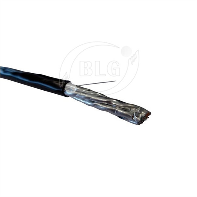 Waterproof Shielded Cat6a Lan Cable For Outdoor Ethernet 4 Pairs OFC 24 AWG
