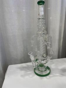 Quality Twin Layer Filter Glass Recycler Bong Tobacco Glass Blunt Bubbler 14mm Bowl wholesale