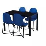 Customized Dining Room Furnitures 1200*700*750mm Glass Dining Table 6 Seater