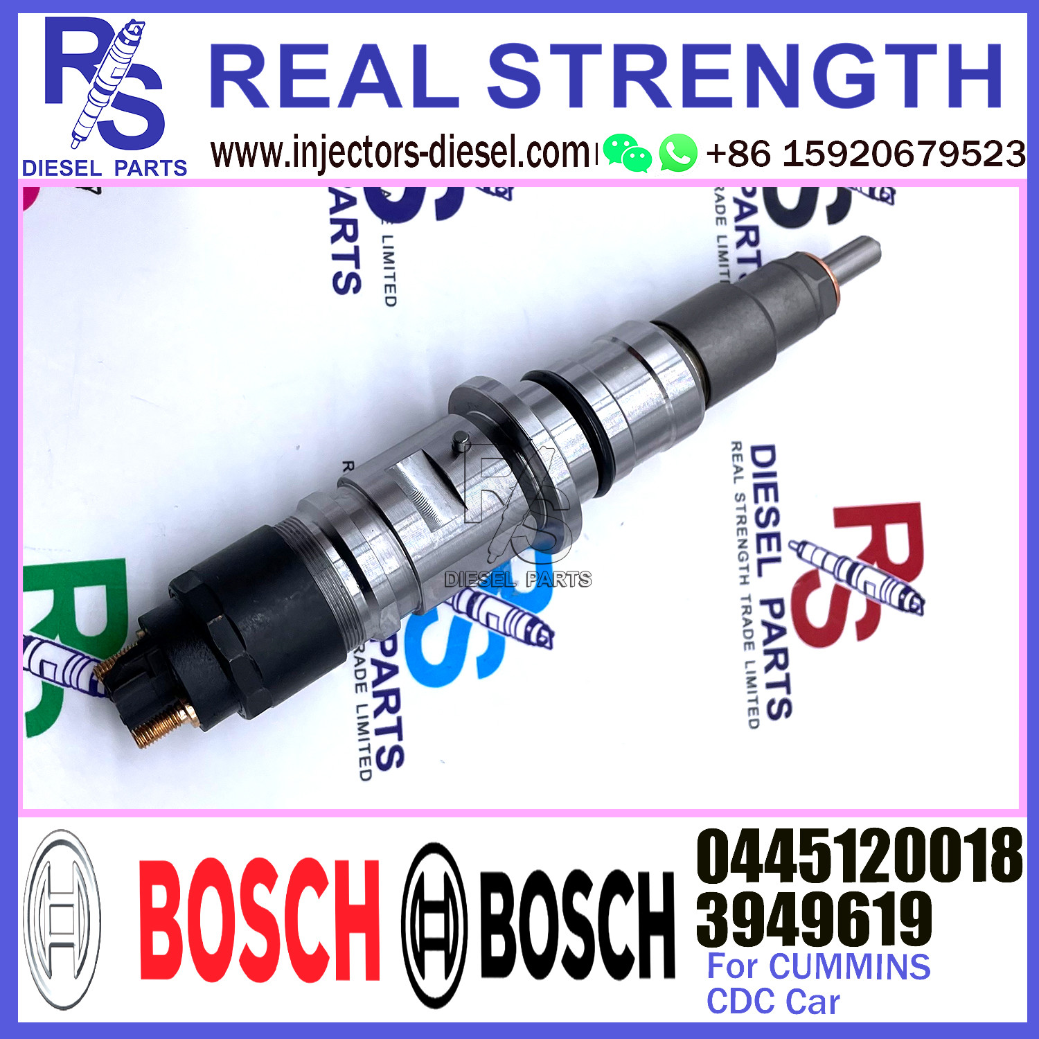 diesel engine common rail fuel injector 0445120018 3949619 forCummins 2002-2004