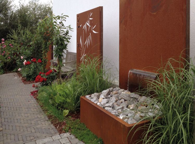 Corten Water Fall Garden Water Fountain Outdoor Decoration Garden Flowerpot Waterfall