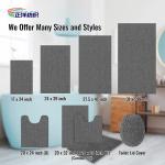 16"X24" Door Carpet Mats 1500GSM Microfiber Soft Plush Chenille PU Coating