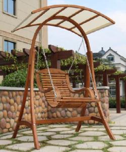 Quality Solid Wood Anticorrosive Larch Outdoor Canopy Swing Chair Sunshade wholesale