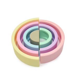Quality EN71 Silky Smooth Baby Silicone Toys Food Grade Silicone Building Blocks wholesale