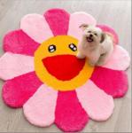 Household Sun Flower Imitation Cashmere Chair Floor Mat 200*300cm