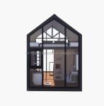 Detachable Wooden Mobile House with 50/75/100mm Wave Sandwich Panel Walls and