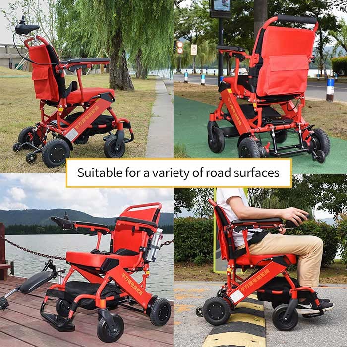 Lightweight Foldable Lithium Battery Electric Wheelchair With Brushless Motor