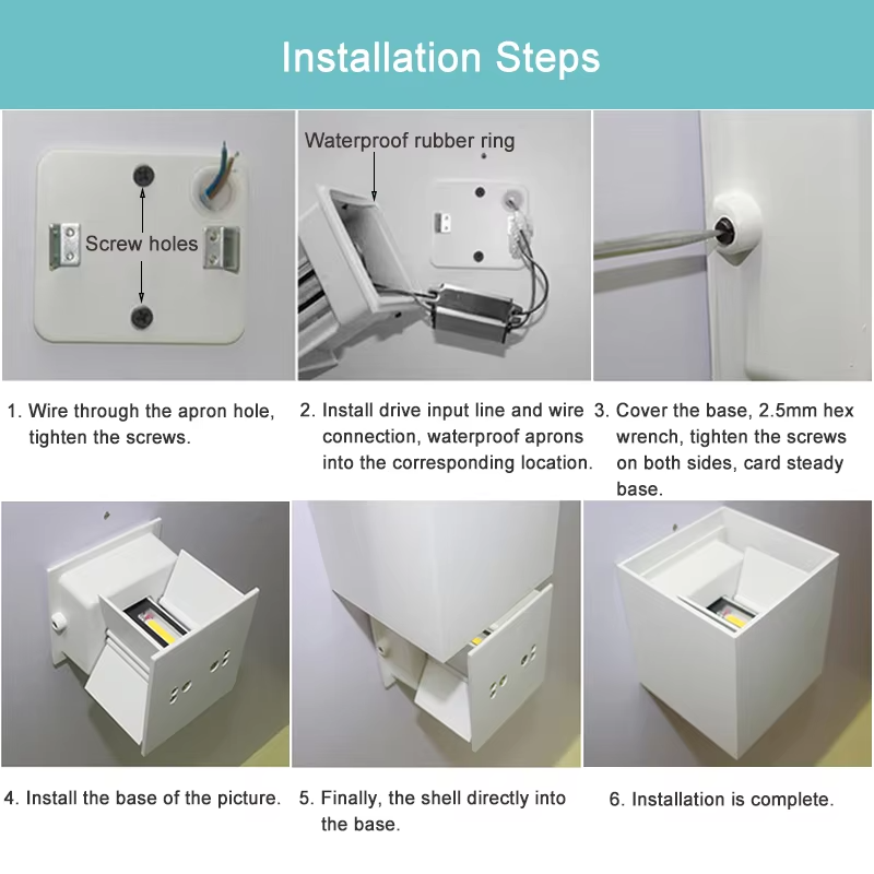 Color Rendering Index Ra 80 Modern Outdoor Wall Light LED Waterproof IP65 Up Down Light