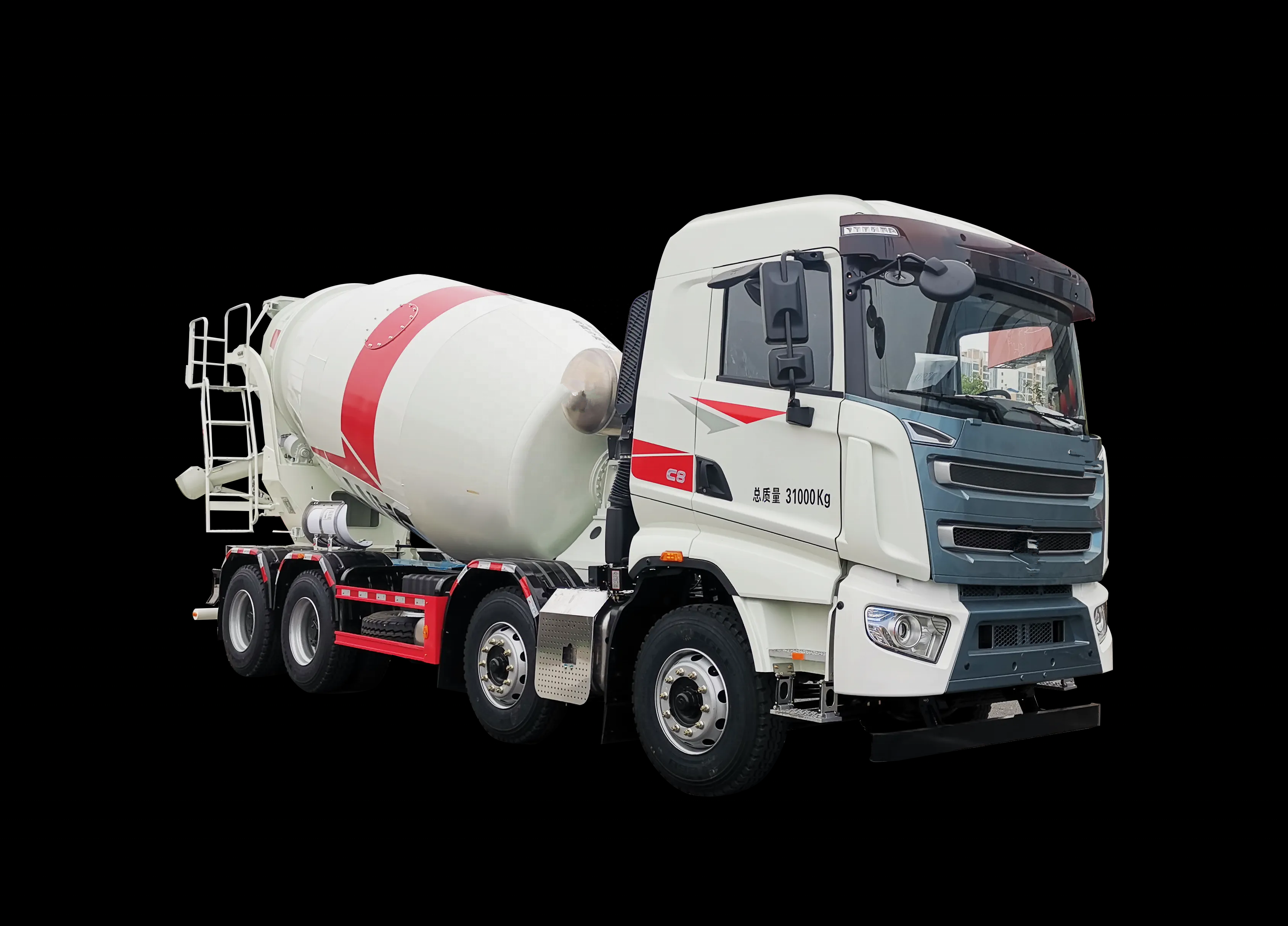 Euro 3 Cement And Concrete Mixer Truck 8M3 With Hino J08E-VA Engine