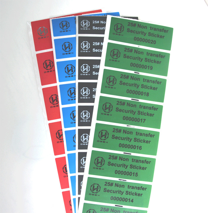 High Residue VOID Tamper Evident Seals / Custom Tamper Resistant Tape