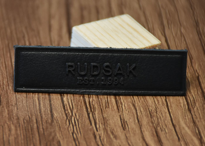 Printed Silicone Logo Jeans Leather Patches Custom For Clothing