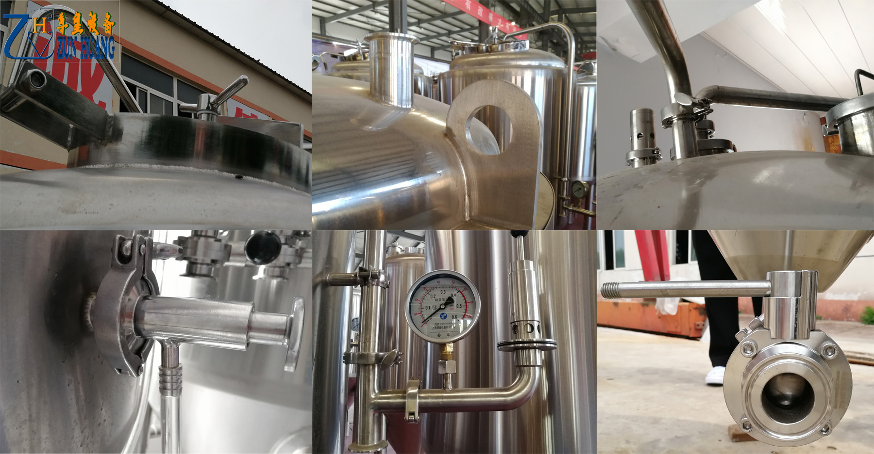 200 L Sus304 Stainless Steel Beer Brewing Equipment For Micro Brewery System