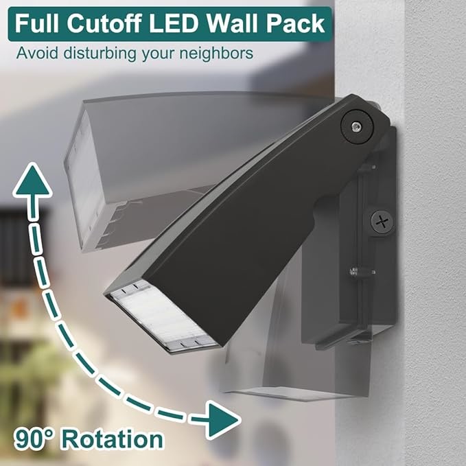Premium Dimmable LED Adjustable Wall Pack 140LM/W Energy Saving Dust Proof
